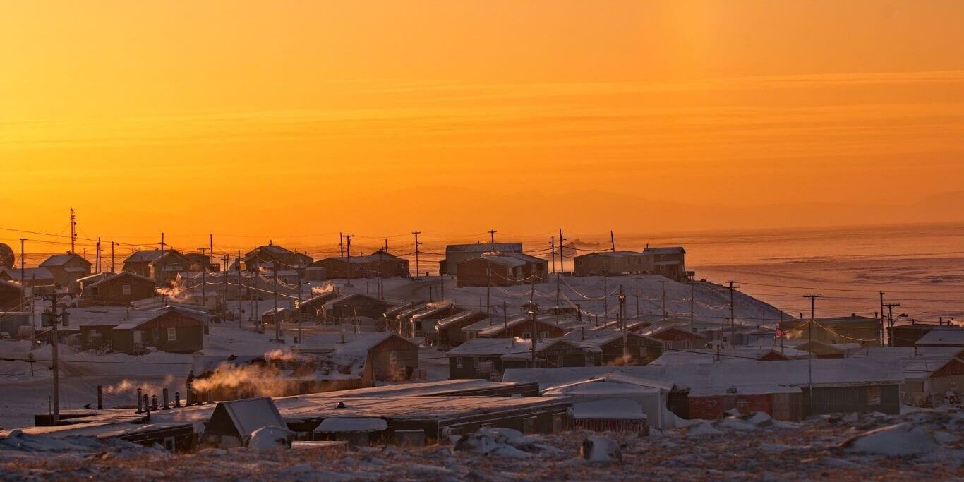 Pond Inlet, Nunavut, Canada, an Inuit community on Baffin Island.