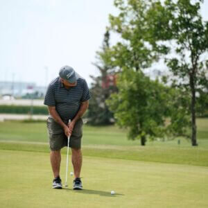 Player at Neebing Golf Tournament